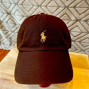 Brown & Tan Polo hat by Ralph Lauren. OSFA.